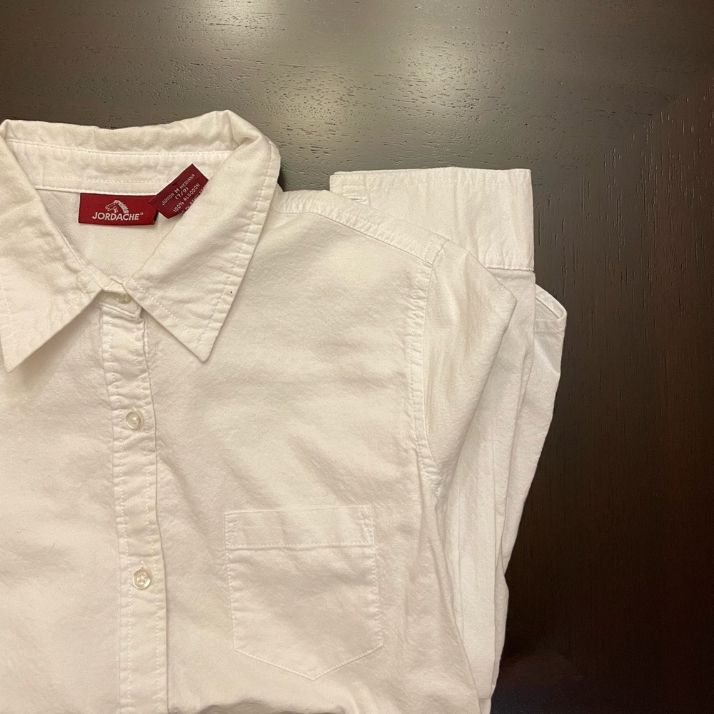 D jordache | white button up shirt